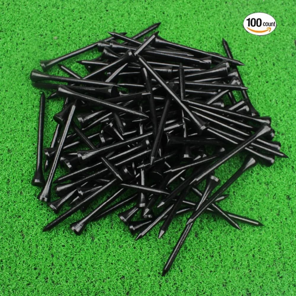Crestgolf Tees da golf in bambù da 3-1/4 pollici 83mm Tees da golf professionali in bambù 100 pezzi/pacco Diversi colori per la scelta