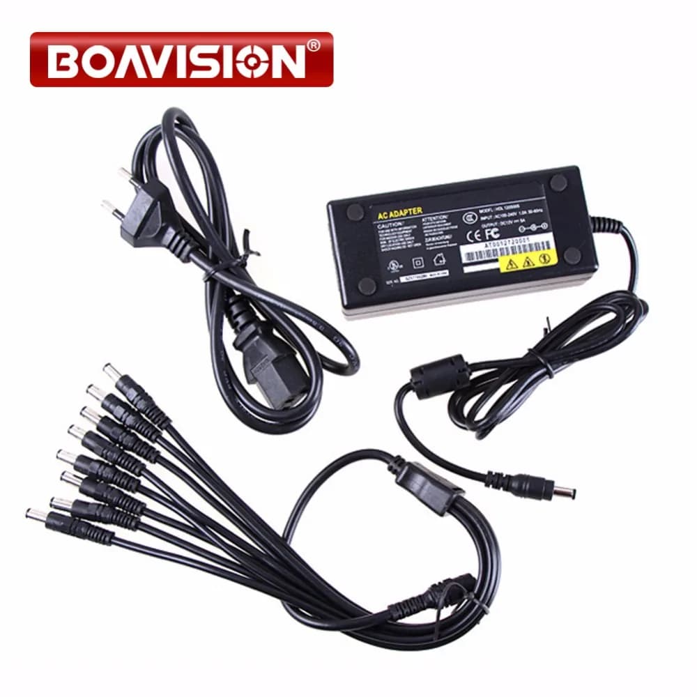 12V 5A 8 Port CCTV Macchina Fotografica di trasporto AC Adapter Power Box di Alimentazione Per La Telecamera A CIRCUITO CHIUSO
