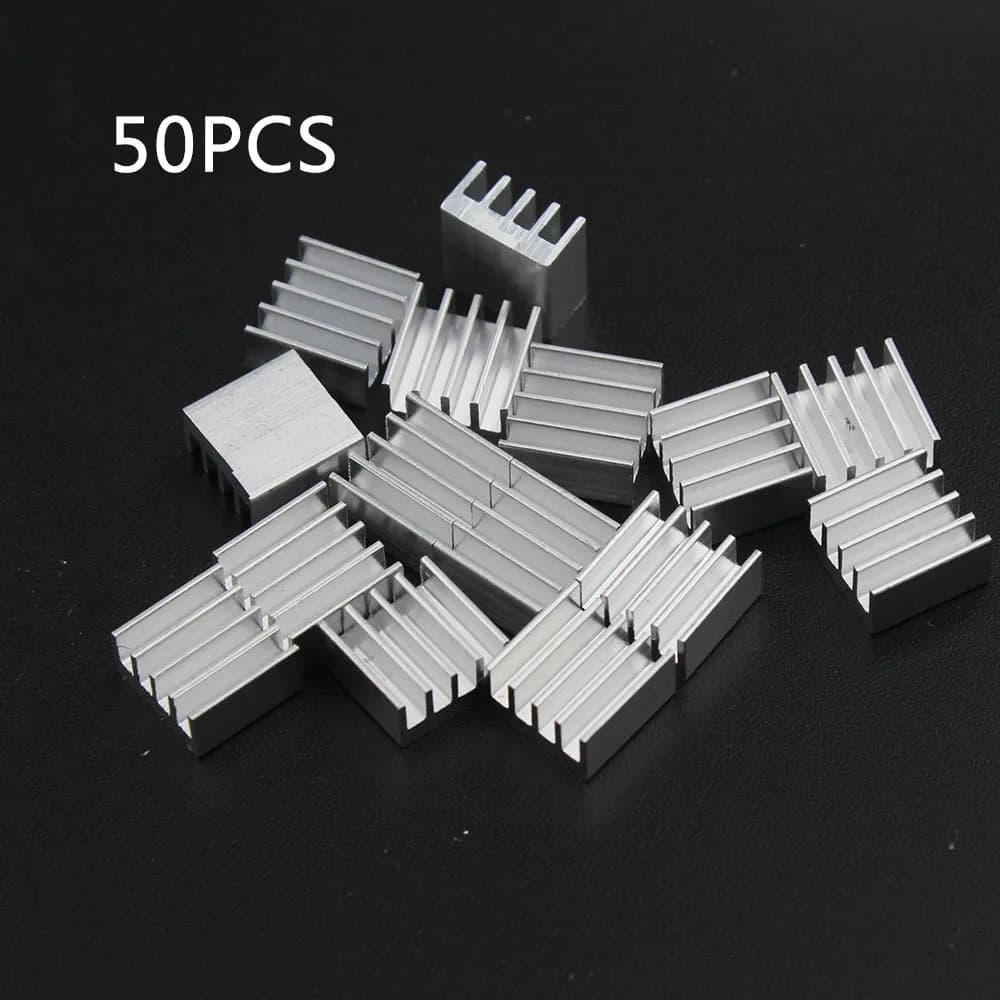 50pcs/lot Aluminum Heatsink 8.8*8.8*5mm Electronic Chip Radiator Cooler W/ Thermal for IC,3D Printer