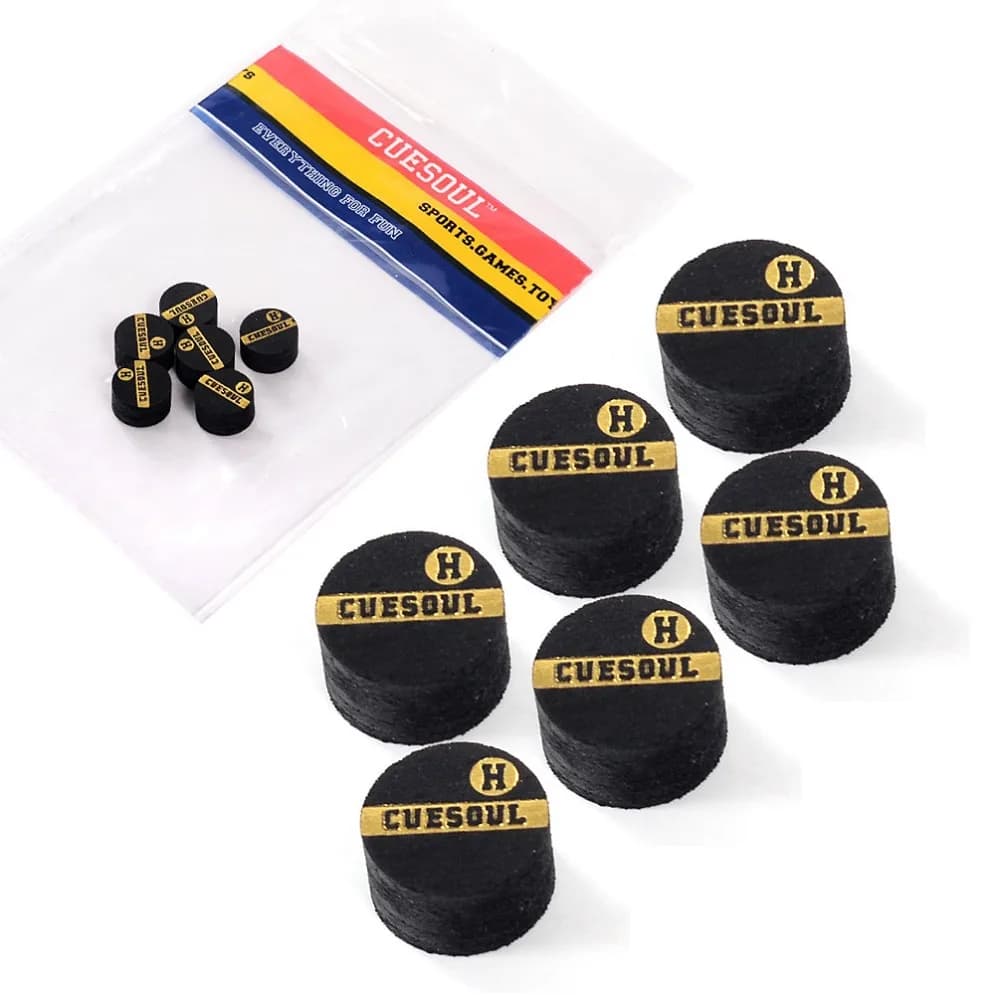 CUESOUL Snooker Pool Cue Tip10mm Punta per stecca da biliardo 6 strati in pelle di maiale cotto SMH