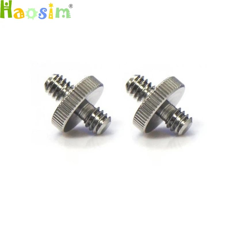 10 pz/lotto Accessori Per Fotocamera 1/4 "Male a 1/4" Maschio Filettato Adattatore Per Vite In Metallo Per Treppiede Della Macchina Fotografica DSLR SLR accessori