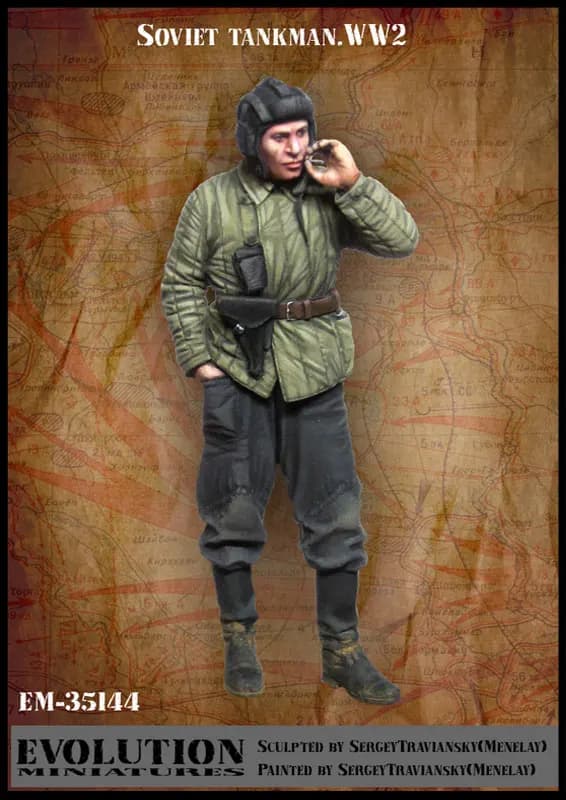 Kit Modello in Resina 35 Pezzi - Carri Armati Sovietici della Seconda Guerra Mondiale in Azione con Effetto Fumo, Modellino Militare da Collezione per Hobbisti