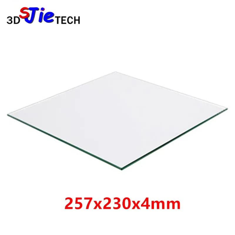 257x230x4mm UM2 Piastra di costruzione in vetro Stampa vetro da tavolo ad alto borosilicato per parti della stampante 3D con letto riscaldato