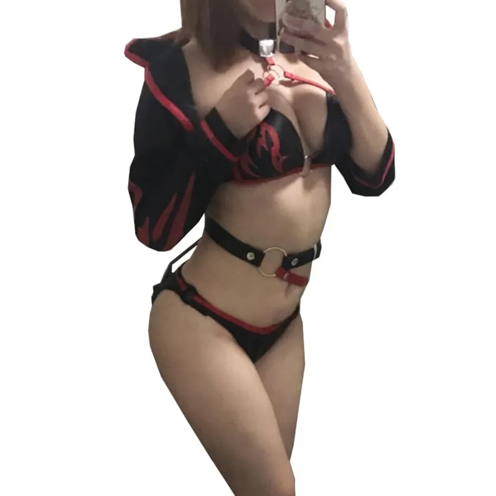 Fate/Gran Ordine FGO Nero Alter Jeanne d'Arc Cosplay Costume Joan of Arc Costumi Da Bagno Estate Della Ragazza Costumi Da Bagno Bikini di Halloween par