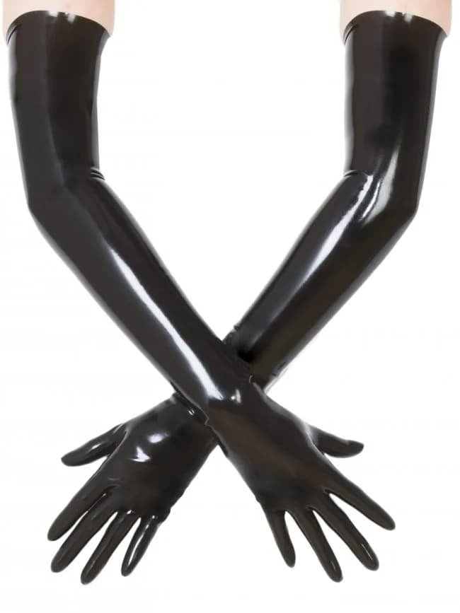 Guanti lunghi in lattice da 0,4 mm Guanti lunghi in lattice unisex Guanti modellati Guanti COSPLAY