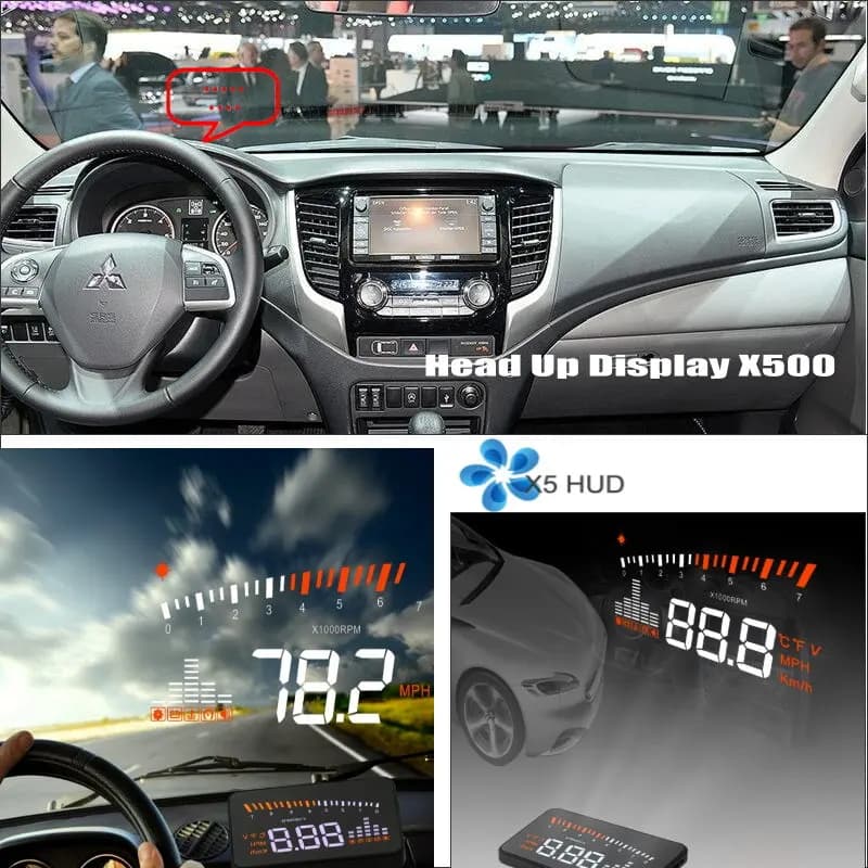 Per Mitsubishi L200 2005-2025: Display HUD (Head-Up Display) per Auto, Schermo Virtuale Elettronico per Guida Sicura, Proiettore Riflettente sul Parabrezza