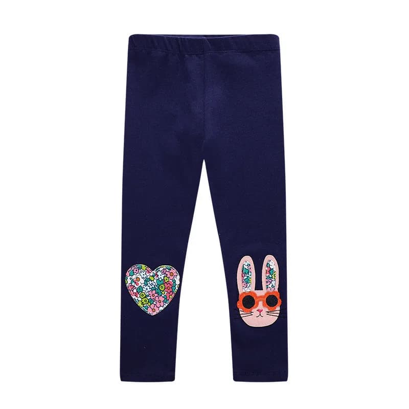 Leggings per bambine con applicazioni Jumping Meters, pantaloni skinny per autunno e primavera, abbigliamento per bambini, pantaloni a tubino molto venduti, leggings per bambina