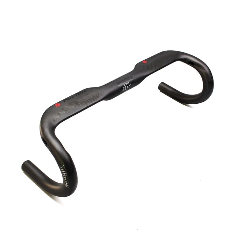 Manubrio per bicicletta da strada in carbonio Super leggero, sterzo, asta dello sterzo, cavo interno, volante piegato, manubrio, nero, nuovo