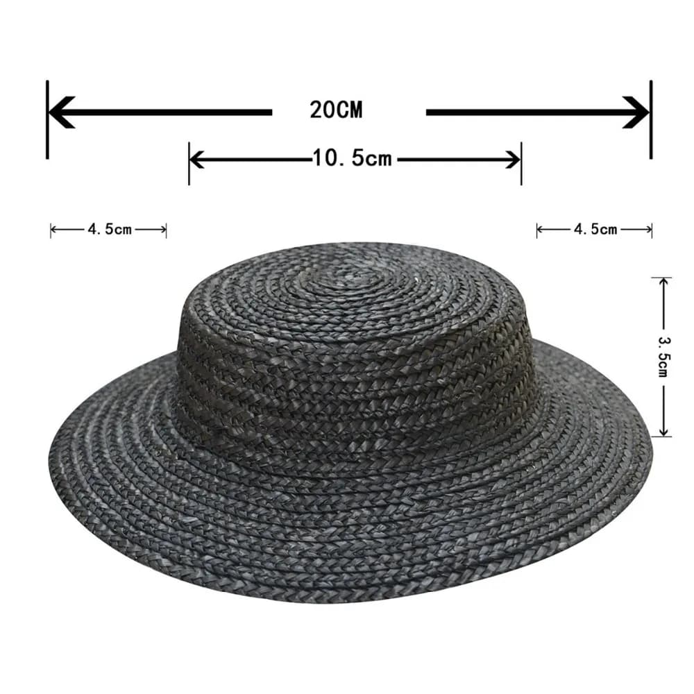 Lawliet 2pcs Mini Top Maize Straw Hats Craft Making Fascinator Millinery Supplies Summer Sun Mini Custom Hats A224