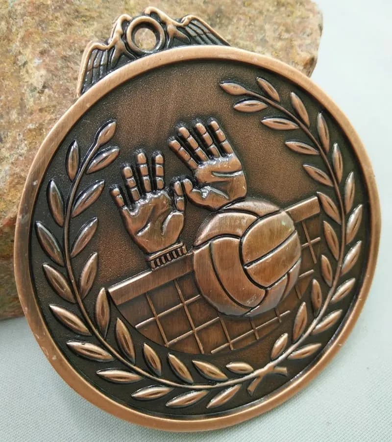 Communication/Autoconfidence Capacity Volleyball Medals Development and Brass Medal for Customized Sports Games for kindergarten