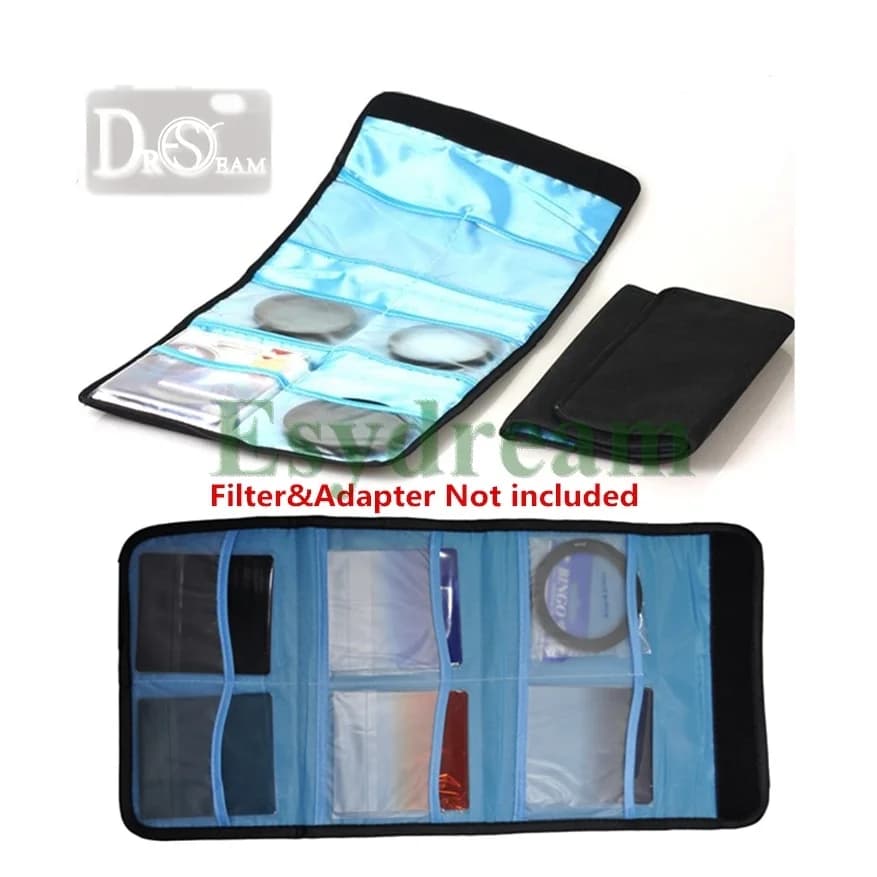 Custodia a portafoglio con filtro per obiettivo a 6 tasche per 25-82mm 52 58 62 67 77 58mm 77mm 67mm 52mm 55mm 49mm 72mm