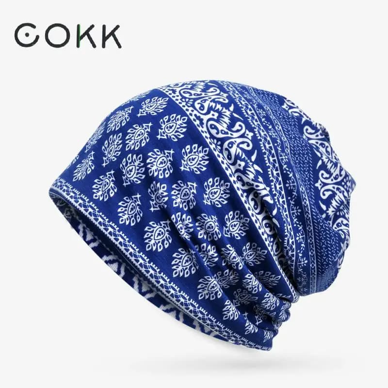 COKK turbante cappelli per donna uomo cotone Beanie Autunm cappello invernale femminile osso maschio Gorro Baggy Cap Headwrap copricapo Chapeu nuovo