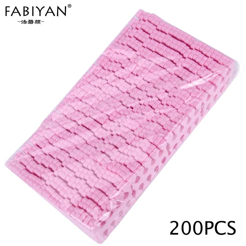 Rosa 200 pz/pacco Nail Art 100 paia separatori punta dita dita spugna Gel morbido strumenti di bellezza UV Manicure polacco Pedicure Pack