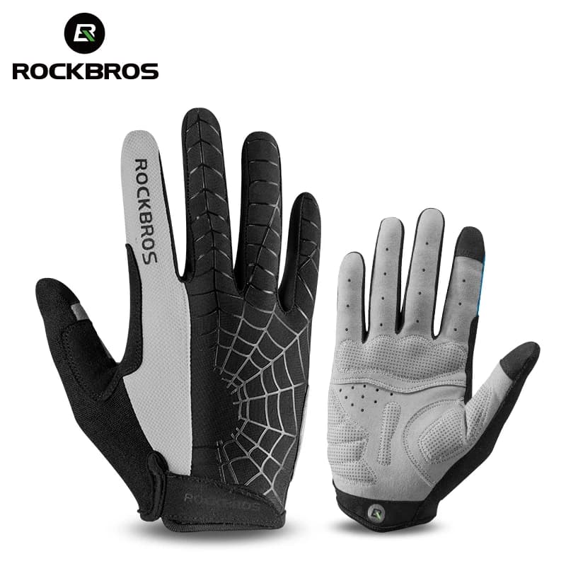 ROCKBROS Guanti da bicicletta da ciclismo antivento Touch Screen Equitazione Guanti da bici MTB Termico caldo Moto Inverno Autunno Abbigliamento da bici