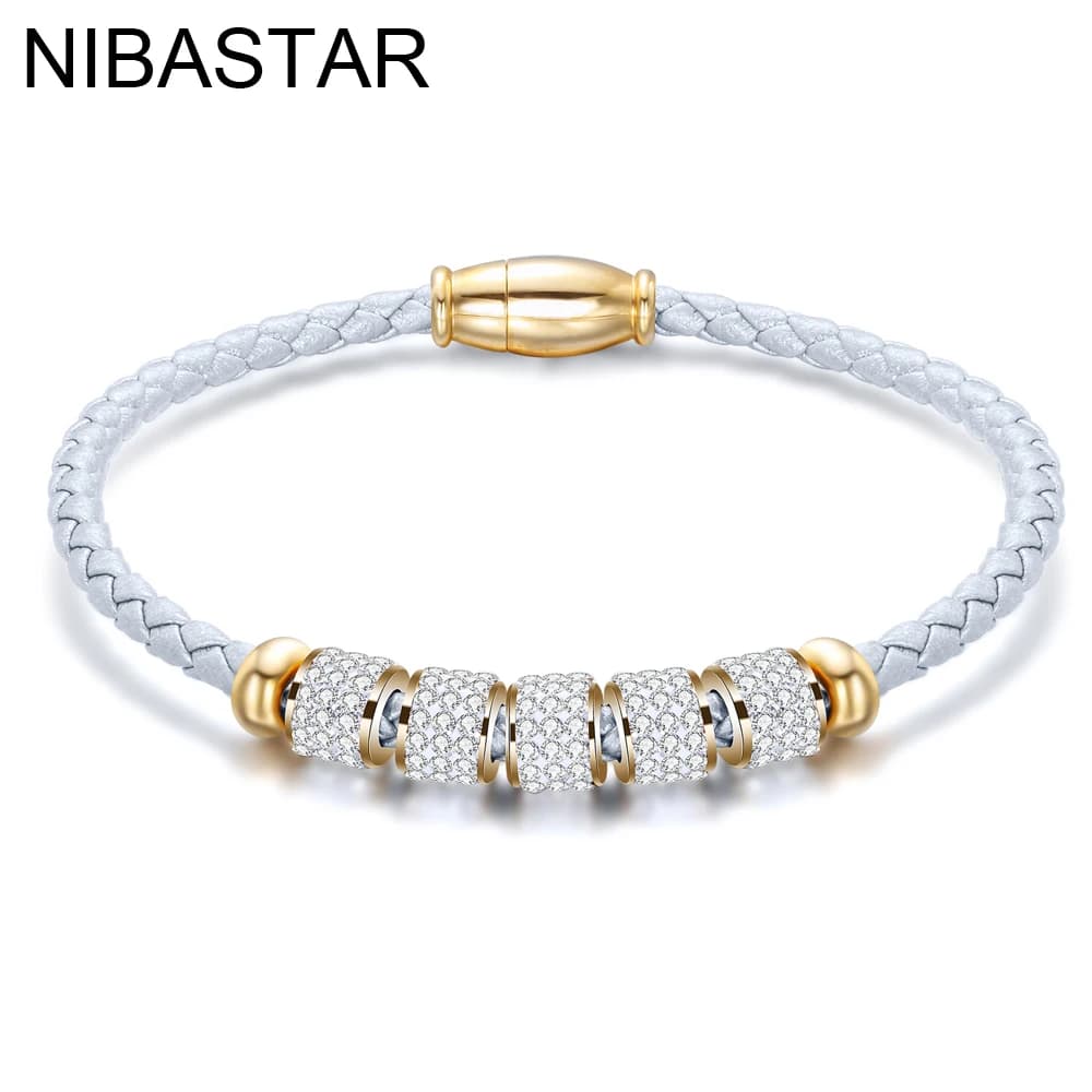 Bracciale con ciondolo in acciaio inossidabile con corda in acciaio inossidabile, gioielli di moda da donna