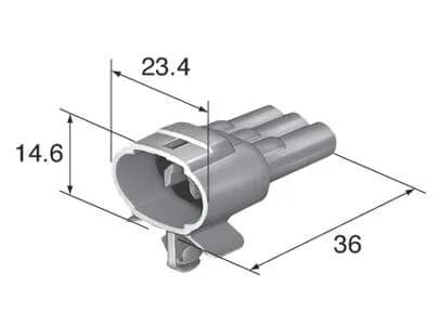 Connettore maschio sigillato a 3 vie 90980-11293 Pulg per cavo elettrico con clip per Sumitomo