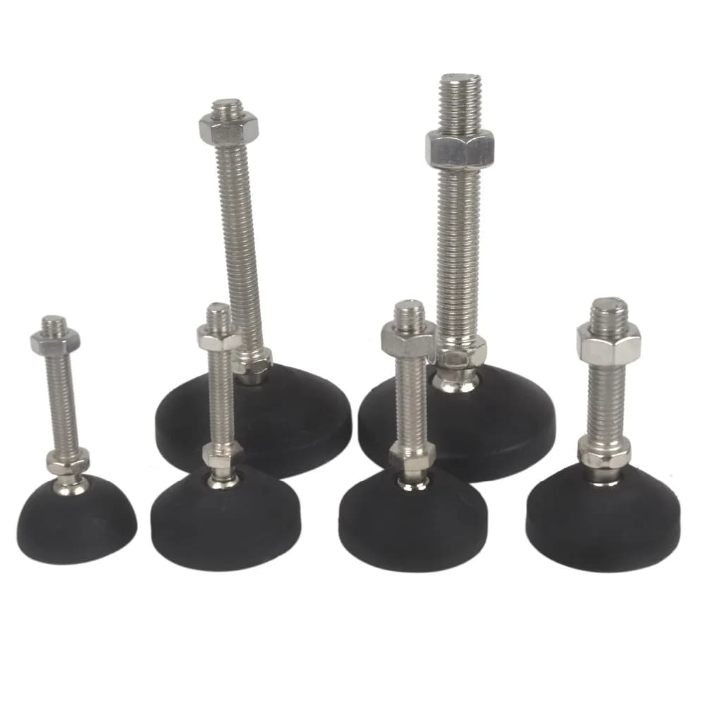 4 pezzi piedini di livellamento scorrevoli regolabili per mobili diametro 40MM 50MM 80MM base in nylon giunto universale filettato M8 M10 M12