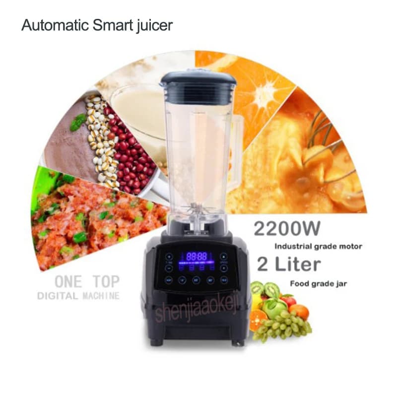 2L Touchscreen Digital Automatic Smart Timer 3HP BPA FREE Professional blender for smoothies mixer juicer robots for food fruit 2200w