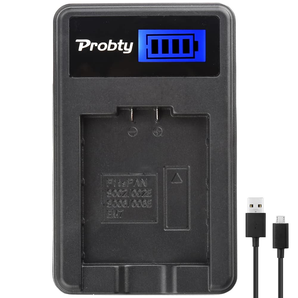 For Panasonic CGA-S006 CGA S006 LCD USB Charger for Panasonic Lumix DMC-FZ7 DMC-FZ8 DMC-FZ18 DMC-FZ28 DMC-FZ30 FZ35 FZ38 FZ50