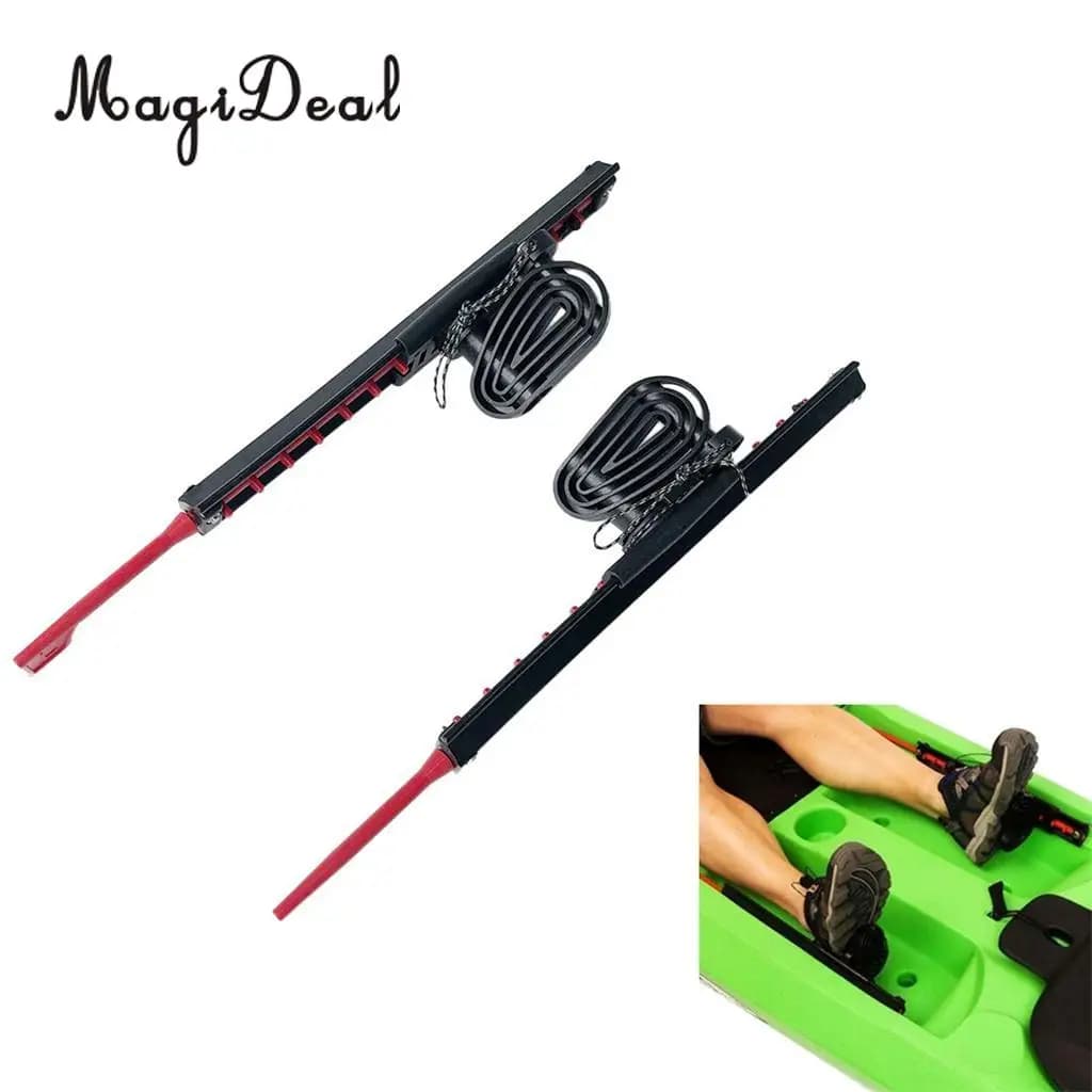 MagiDeal 1 Coppia Kayak Canoa Barca Regolabile di Controllo Del Timone Poggiapiedi Piede Brace Pedali