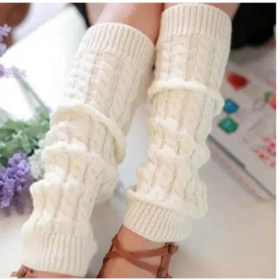 New Fashion Women Ladies Winter Spring Knit Crochet Leg Warmers Boots Knee Trim Boot Legging Warmer Body Warmer Polainas