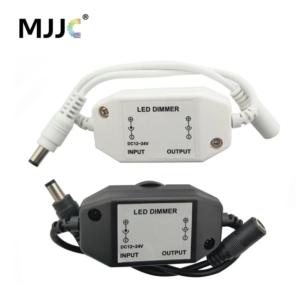 Dimmer LED 12V 2A 24W Manopola Dimmer LED Dimmer in linea Interruttore ON OFF per Singolo colore 2835 5050 COB LED Strip Light DC Dimmer