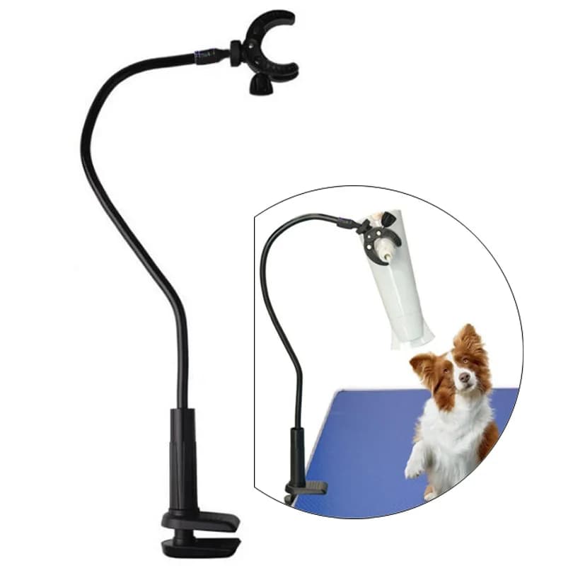 Dogs Toiletry Table Pets Bath Beauty Hair Dryer Mounting Bracket Clip, Aluminum-magnesium Alloy Bracket Adjusted 360-degree