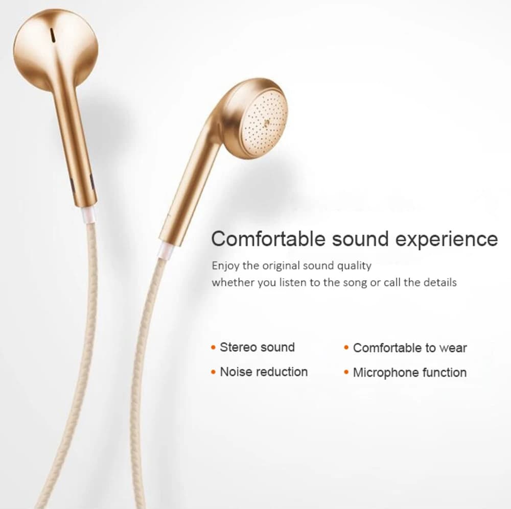 Stereo semi-in-ear sports headphones Wired gaming headset speaker with microphone + earphones with volume adjustment for iPhone