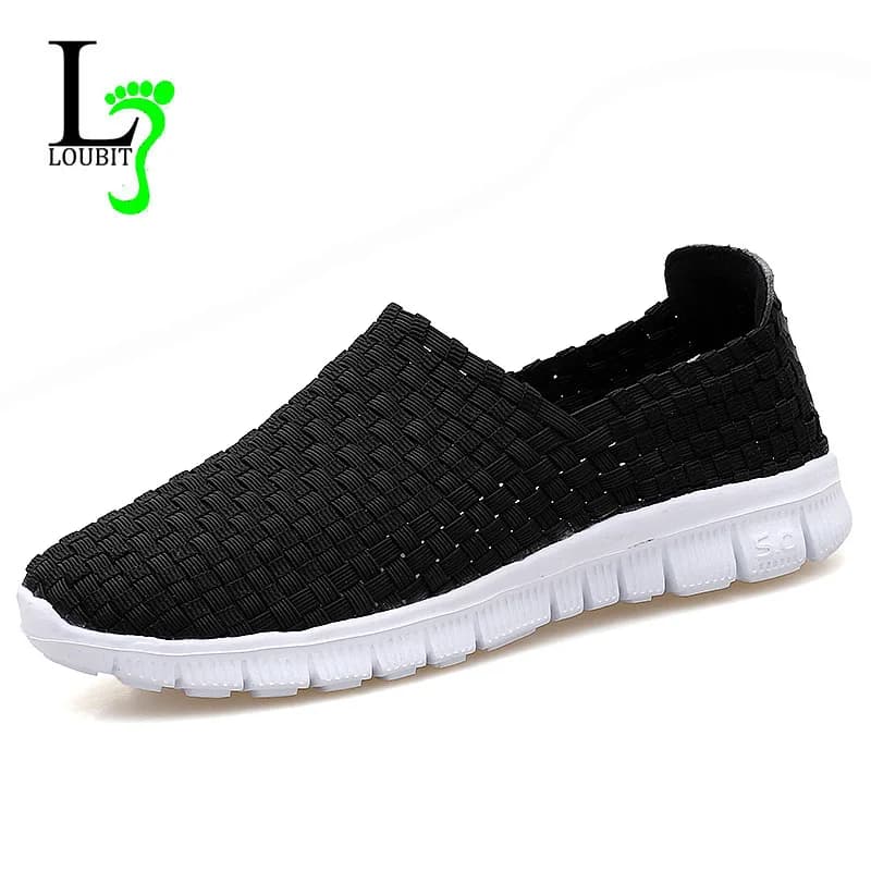 Nuove donne appartamenti scarpe casual autunnali sneakers da donna scarpe tessute femminili traspiranti slip on mocassini da donna sneakers fatte a mano leggere