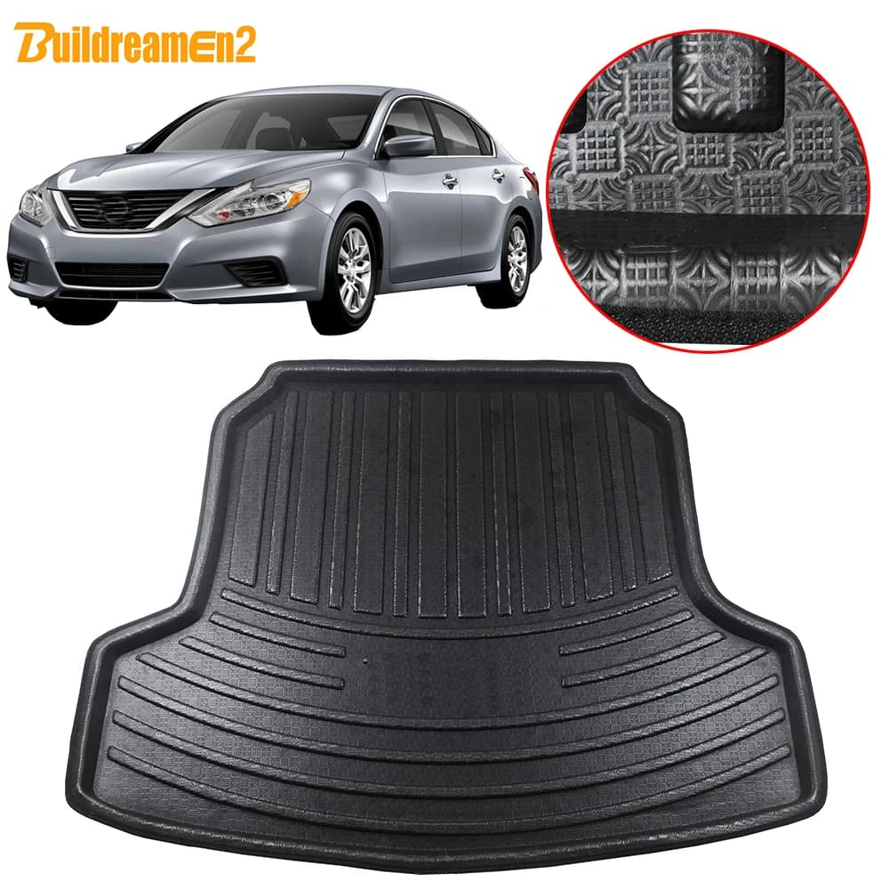 Buildreamen2 Per Nissan Altima Teana (L33) Tappetino per bagagliaio di un'auto Boot Vassoio Liner Pavimento Cargo Tappeto Pad 2013 2014 2015 2016 2017 2018