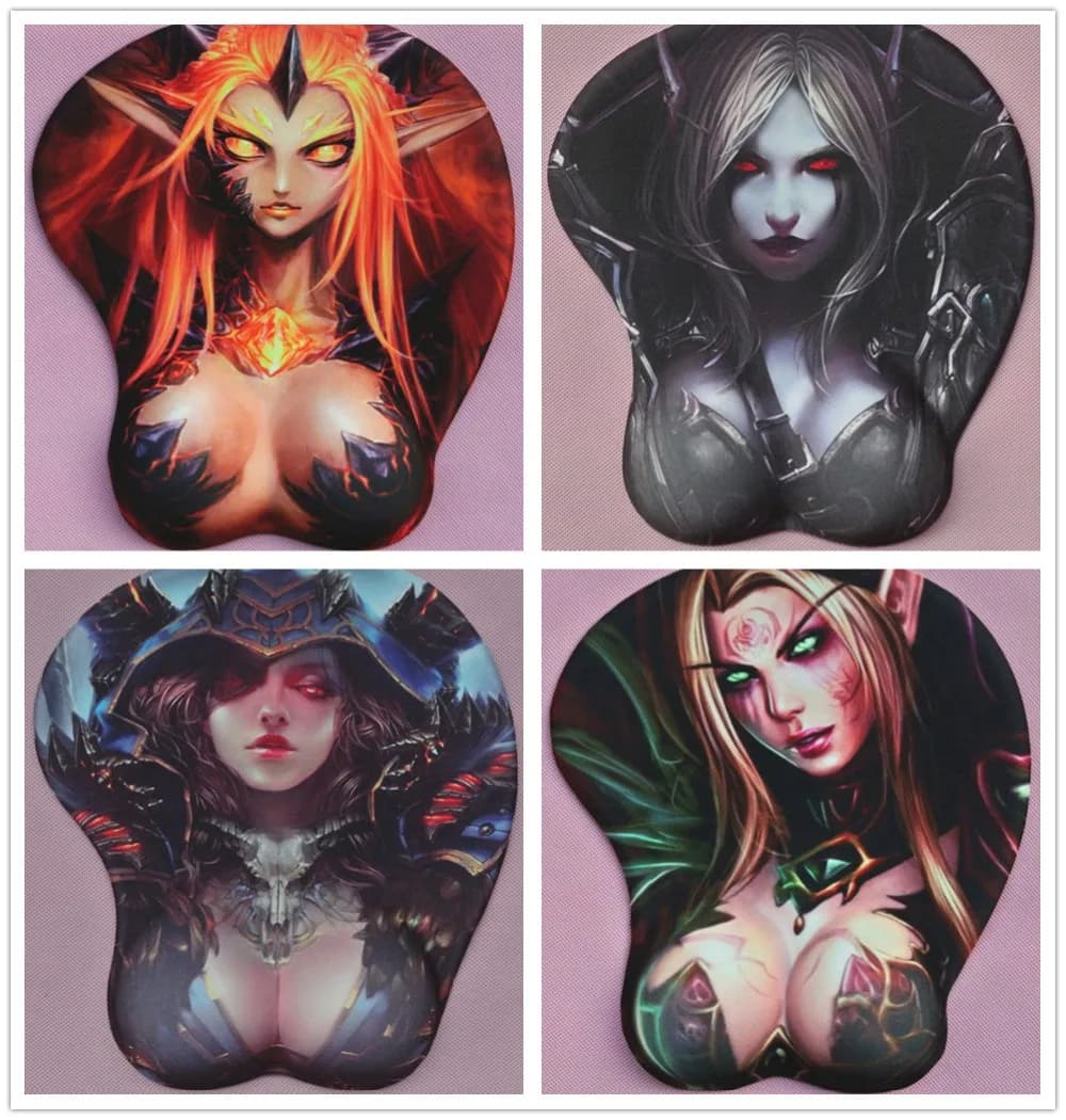 2020 nuova versione Giapponese anime 3d mouse pad braccialetti Del Fumetto Creativo WOW mouse pad Petto rilievo di mouse di Trasporto Libero