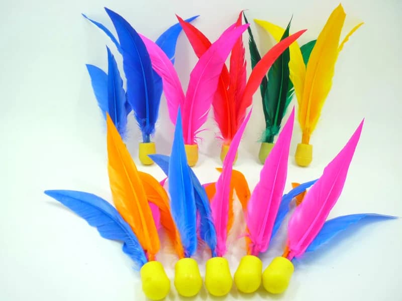 5 volani da badminton per allenamento all'aperto, sport e divertimento, per bambini, per esercizi all'aperto, palline da badminton.