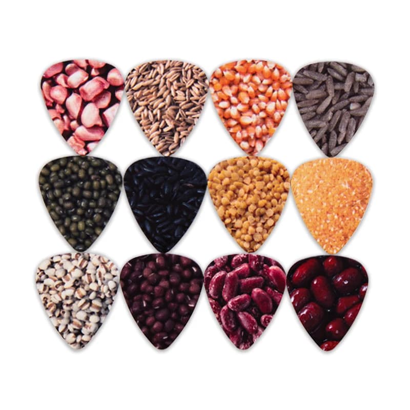 SOACH 50pcs 0.46/0.71/1.0mm plettri per chitarra acustica pick five grain Food guitar paddle bass guitar parts accessori per ukulele