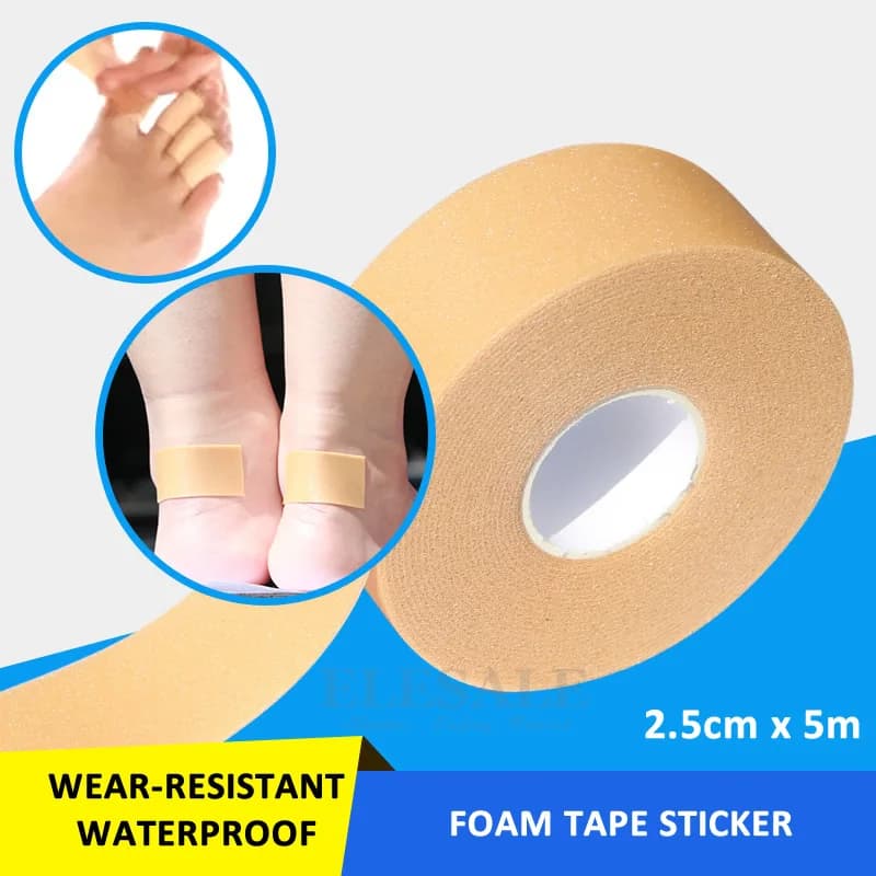 1 2.5cm waterproof elastic foam tape roll*5m wear resistant waist belt adhesive shoe treatment kit for shoe treatment