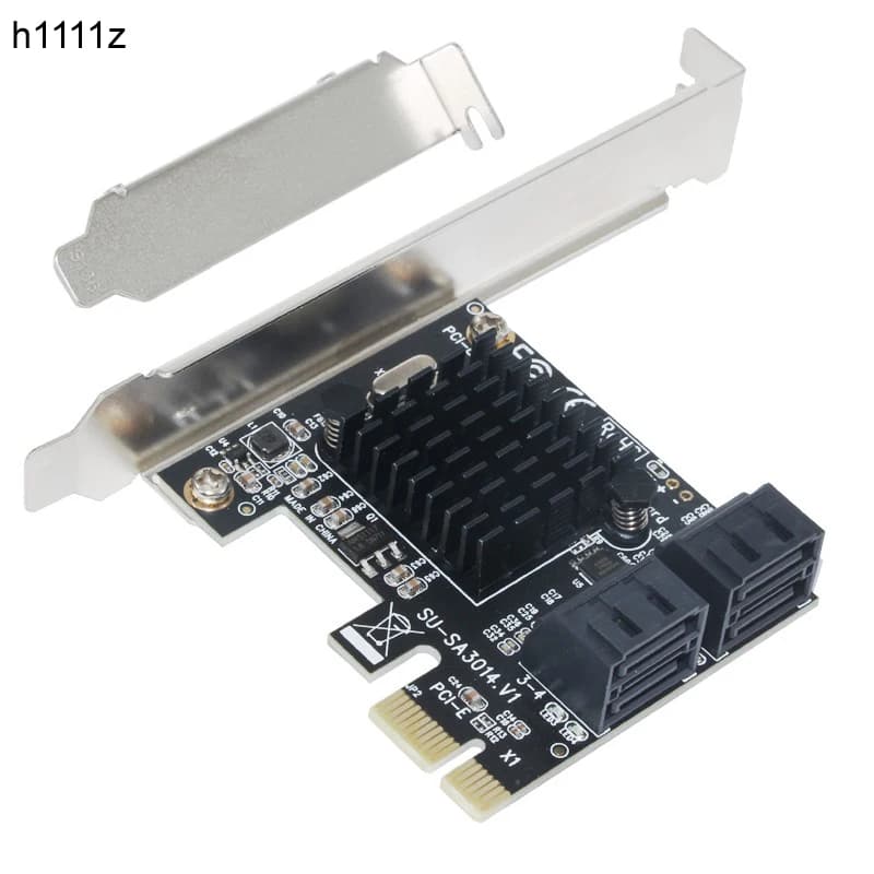 Marvell 88SE9215 Scheda PCIE a SATA Adattatore PCI-E Scheda di espansione PCI Express a SATA3.0 4 porte SATA III 6G per SSD HDD IPFS Mining