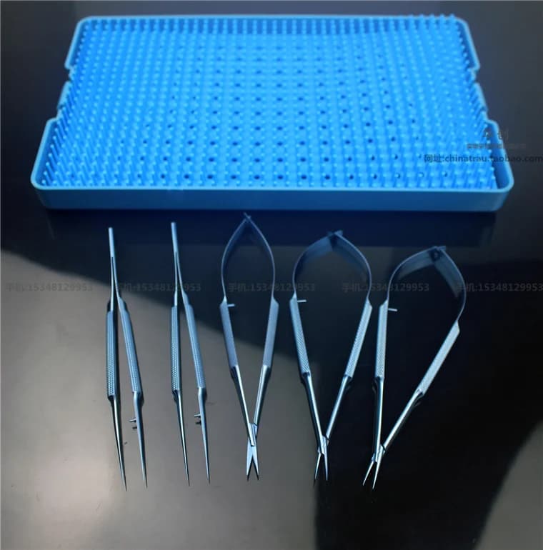 Strumento medico ortopedico Kit di strumenti per microscopio per chirurgia del piede della mano piccolo vaso Microinstrumento per sutura in lega di titanio