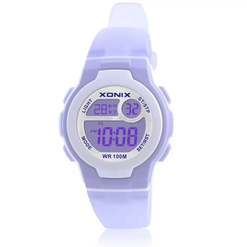 XONIX Women's Fashion Sport Waterproof 100m Ladies Jelly LED Digital Watches Swim Dive Chronograph Montre Femme Light HA