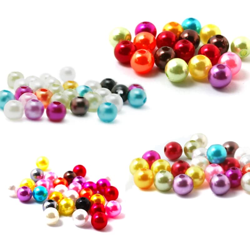 4mm 6mm 8mm 10mm Plastic ABS Imitation Pearl Beads Round Loose Spacer Beads for Jewelry Making DIY Necklace Bracelet