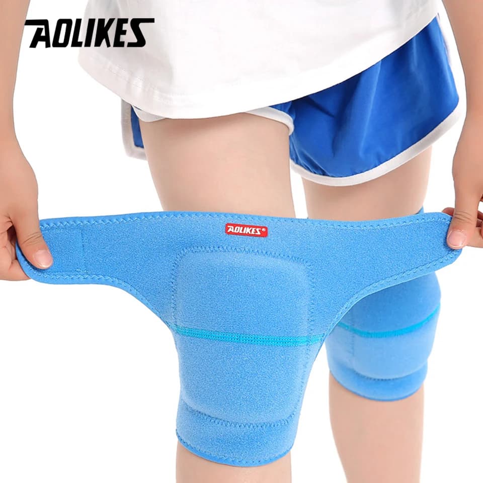AOLIKES 1 paia Bambini Danza Pallavolo Tennis Rilievi di Ginocchio Del Bambino di Scansione di Sicurezza di Sostegno del Ginocchio Sport Ginocchiere Per Bambini di Protezione del Ginocchio