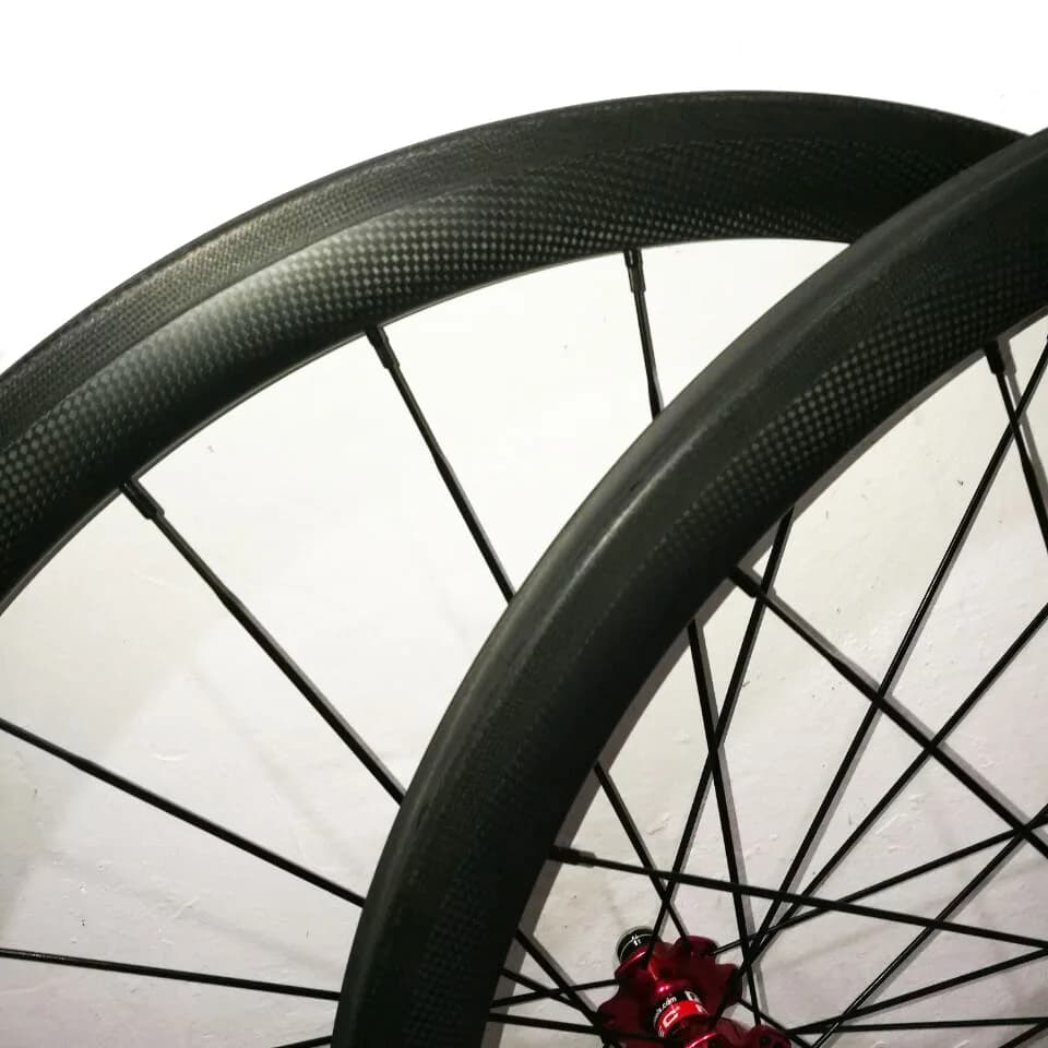 Set di Ruote Aerodinamiche per Bicicletta, Cerchio Largo 23Mm, Carbonio UD 38 Mm, Ruote Clincher per Bici da Strada Cinesi, Roue Velo Route, Allenamento e Triathlon