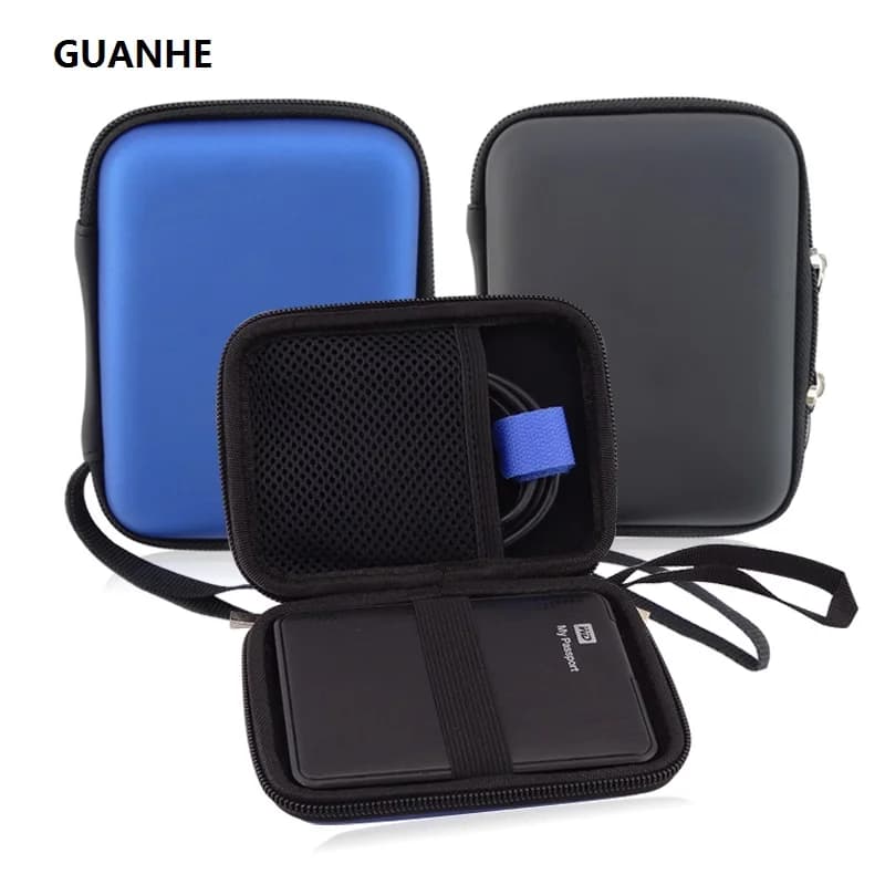 GUANHE 2.5 "Hard Drive Casi sacchetto Impermeabile Antiurto HDD Sacchetto Per Seagate Hard Disk Sottile Backup Plus Slim 500G 1 TB WD passaporto