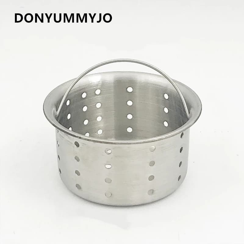 1 pz filtro per lavello da cucina in acciaio inossidabile con manico filtro di scarico per lavabo cestino accessorio per lo smaltimento dei rifiuti da cucina