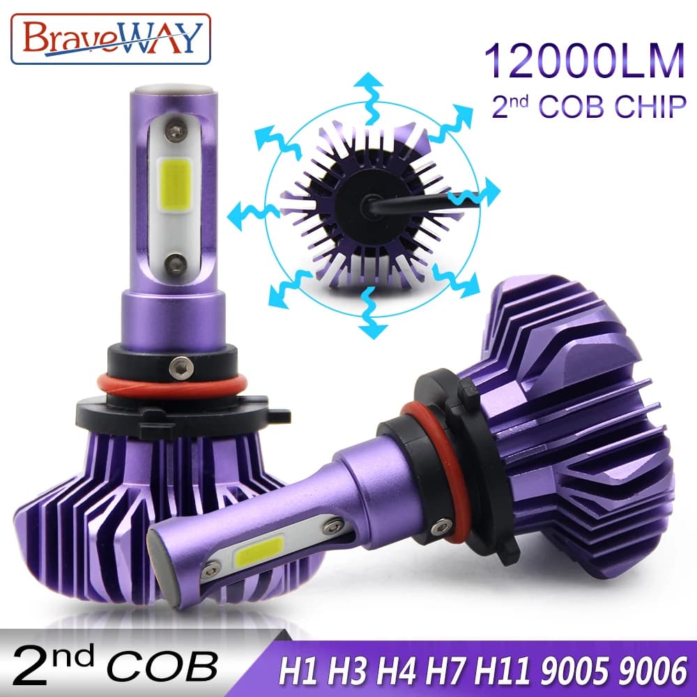 BraveWay Led Light per Auto Led H7 H11 9005 9006 H1 faro lampadina del ghiaccio Led faro Auto Automobile lampade a diodi H1 lampadine a LED