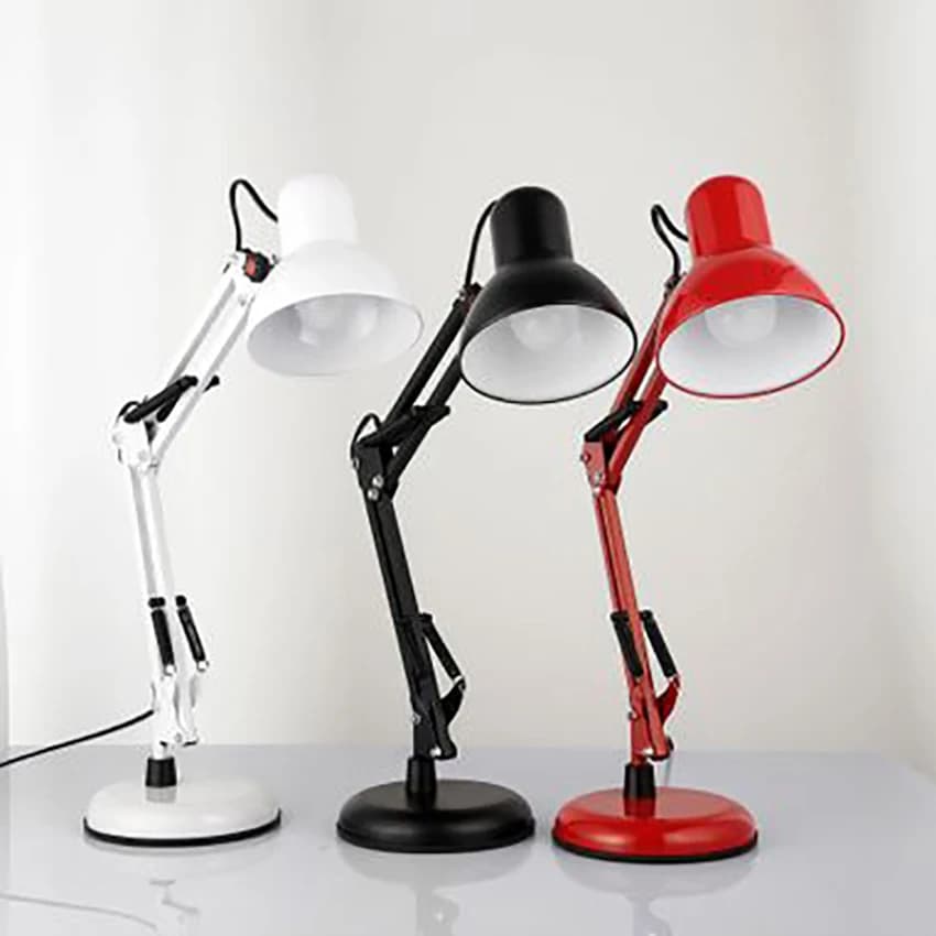Lampada da Tavolo LED 5W 220V per la Cura degli Occhi, con Braccio Flessibile e Clip, Luce da Lettura per Dormitorio/Camera da Letto, Design Multi-Articolato