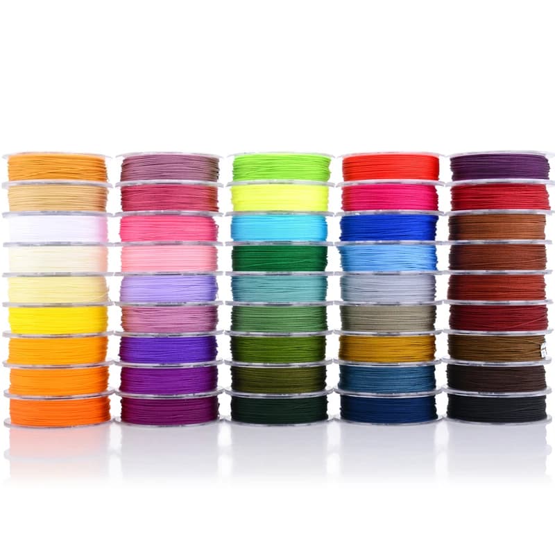 0.3/0.6/1.0/1.5MM Corda annodata cinese cavo luminoso corda intrecciata Bracciale tessitura cavo di nylon fai da te GIOIELLI Collana accessori