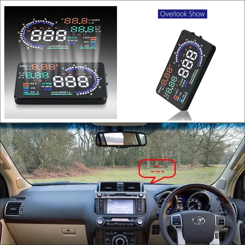 Display Head-Up HUD per Toyota Prado Land Cruiser LC 100 150 200 2010-2025, Proiettore su Parabrezza per Guida
