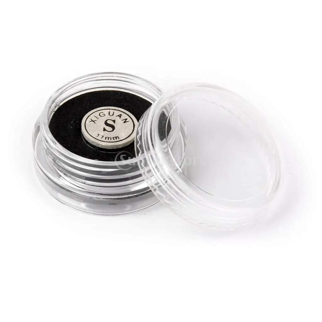 1 pz punta per stecca da biliardo con scatola resistente all'umidità in pelle artificiale colla sulla velocità S gioco da interni accessori da biliardo da biliardo