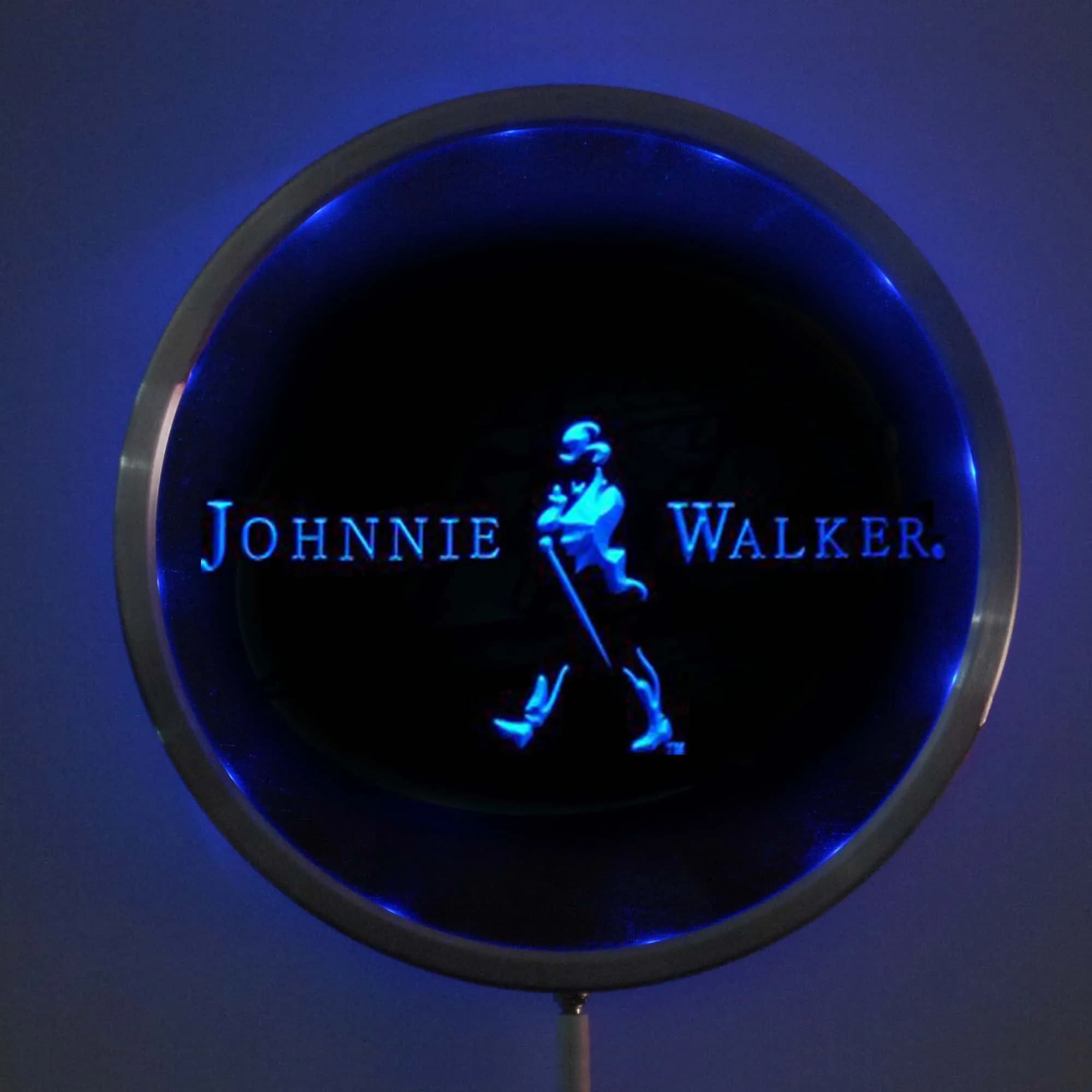 Rs-a0082 Johnnie Walker LED insegne rotonde al Neon insegna da 25cm/ 10 pollici con funzione di controllo Wireless remoto multicolore RGB