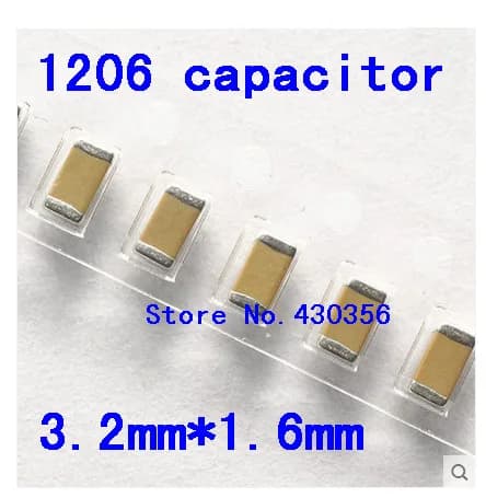 Condensatore SMD 100 pezzi 1206 16V 22uf(226M) 47uf(476M) 100uf(107M) 10UF 4.7UF 1UF 475 225 1UF 0.1UF 0.47UF