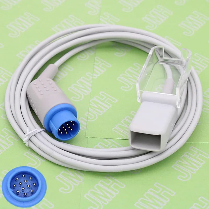 Biolight 12pin M7000 M8500 M9500 compatible pulse gauge monitor luggage cable on the PD spo2 digital sensor.